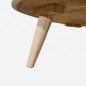 Table ronde cookie en bois de suar massif 180x150 cm