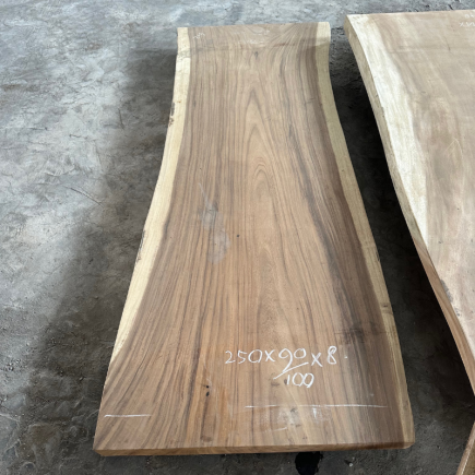 Table et plateau à manger en bois de suar massif 250 x 100 cm