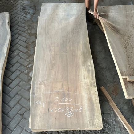 Table et plateau à manger en bois de suar massif 250 x 90 cm