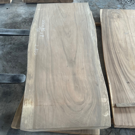 Table et plateau à manger en bois de suar massif 200 x 90 cm