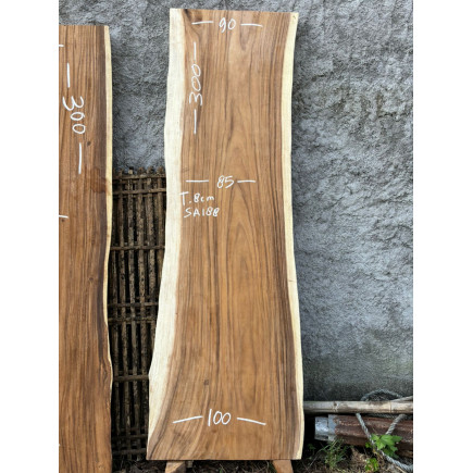 Table et plateau à manger en bois de suar massif 300 x 85-100 cm