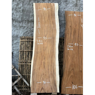 Table et plateau à manger en bois de suar massif 320 x 96 cm