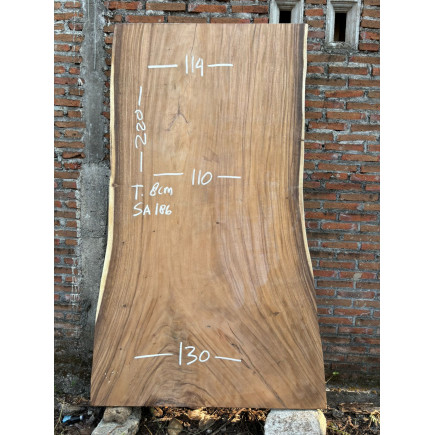 Table et plateau à manger en bois de suar massif 220 x 130 cm