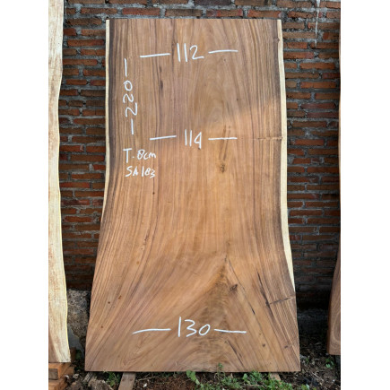 Table et plateau à manger en bois de suar massif 220x130 cm