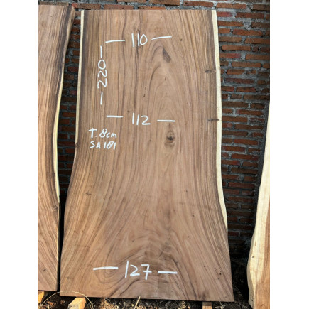 Table et plateau à manger en bois de suar massif 220x127 cm