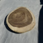 Table basse cookie en bois de suar massif 84x71x6 cm