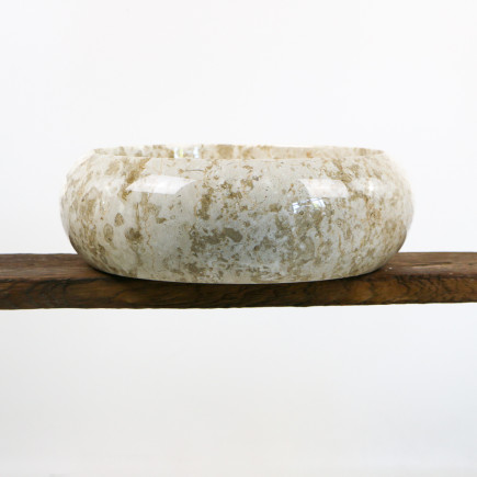 Vasque de salle de bain en marbre blanc - Donat