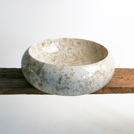Vasque de salle de bain en marbre blanc - Donat
