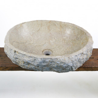 Vasque de salle de bain en marbre blanc - Érosi