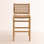 Tabouret en Teck Blanchi et Corde Naturelle - Punta Tabouret en Teck Blanchi et Corde Naturelle - Punta