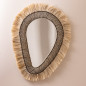 Miroir Plinter organique en fibre naturelle Abaca Miroir Plinter organique en fibre naturelle Abaca