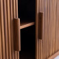 Buffet Ayuna en teck portes striées coulissantes - 180cm Buffet Ayuna en teck portes striées coulissantes - 180cm