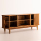 Buffet Ayuna en teck portes striées coulissantes - 180cm Buffet Ayuna en teck portes striées coulissantes - 180cm