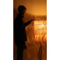 Lampe de sol Sulawesi en bois et fibre naturelle Lampe de sol Sulawesi en bois et fibre naturelle