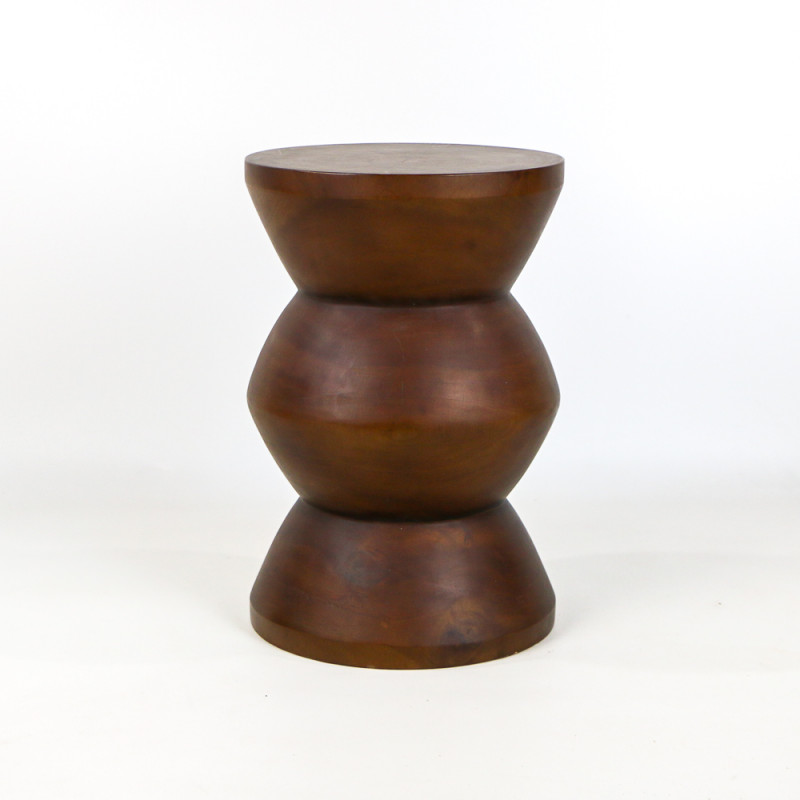 Stool Adi en bois de manguier DARK BROWN