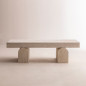 Table basse rectangle en travertin 140*50cm Table basse rectangle en travertin 140*50cm
