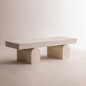 Table basse rectangle en travertin 140*50cm Table basse rectangle en travertin 140*50cm