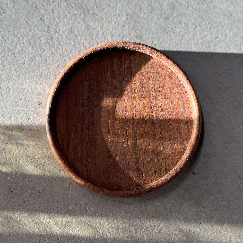 Dessous de bouteille en bois de teck - 10 cm