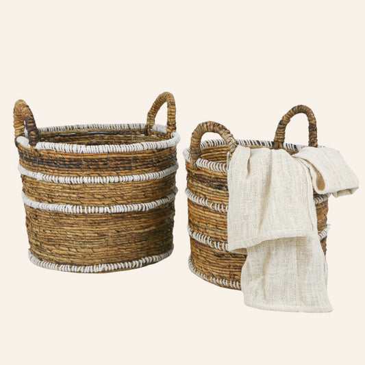 Set de 2 paniers en fibre de banane