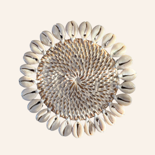 Dessous de verre coquillages - blanc