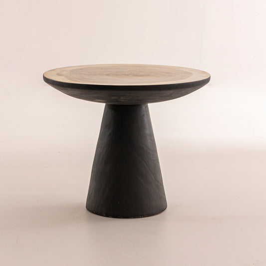 Table d'appoint en suar - noir et naturel - 60 cm