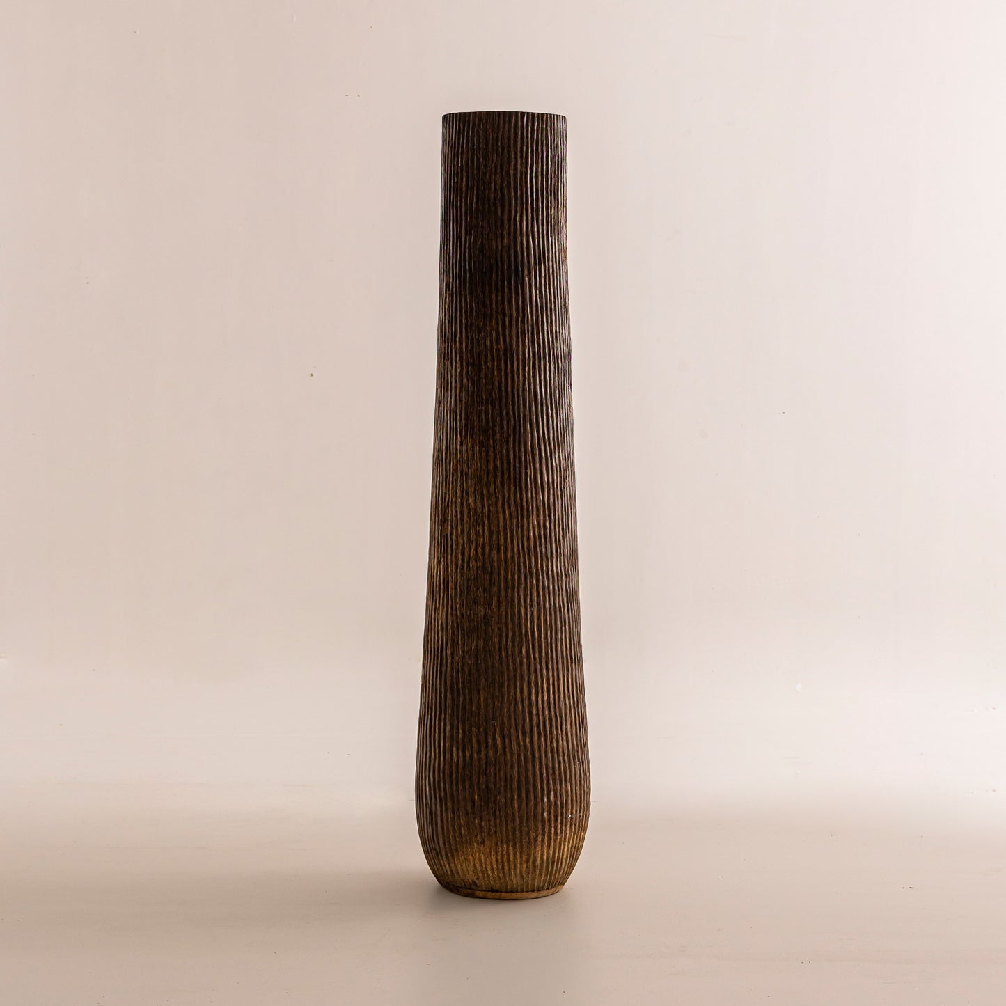 Pot en bois de cocotier strié - 150 cm