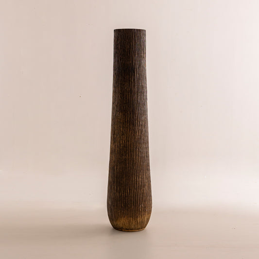 Pot en bois de cocotier strié - 150 cm