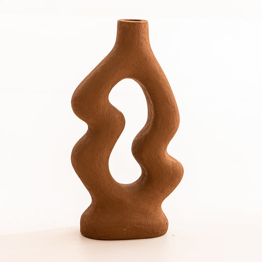 Vase artisanal Oasis couleur Marron