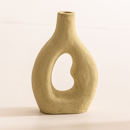 Vase artisanal Atlas couleur crème