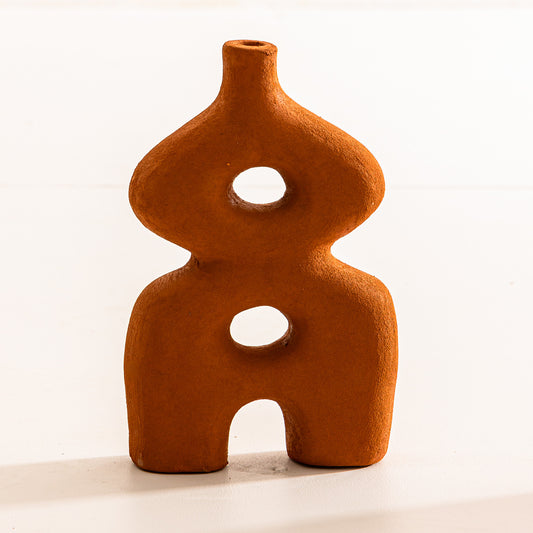 Vase artisanal Agafay couleur Terracotta