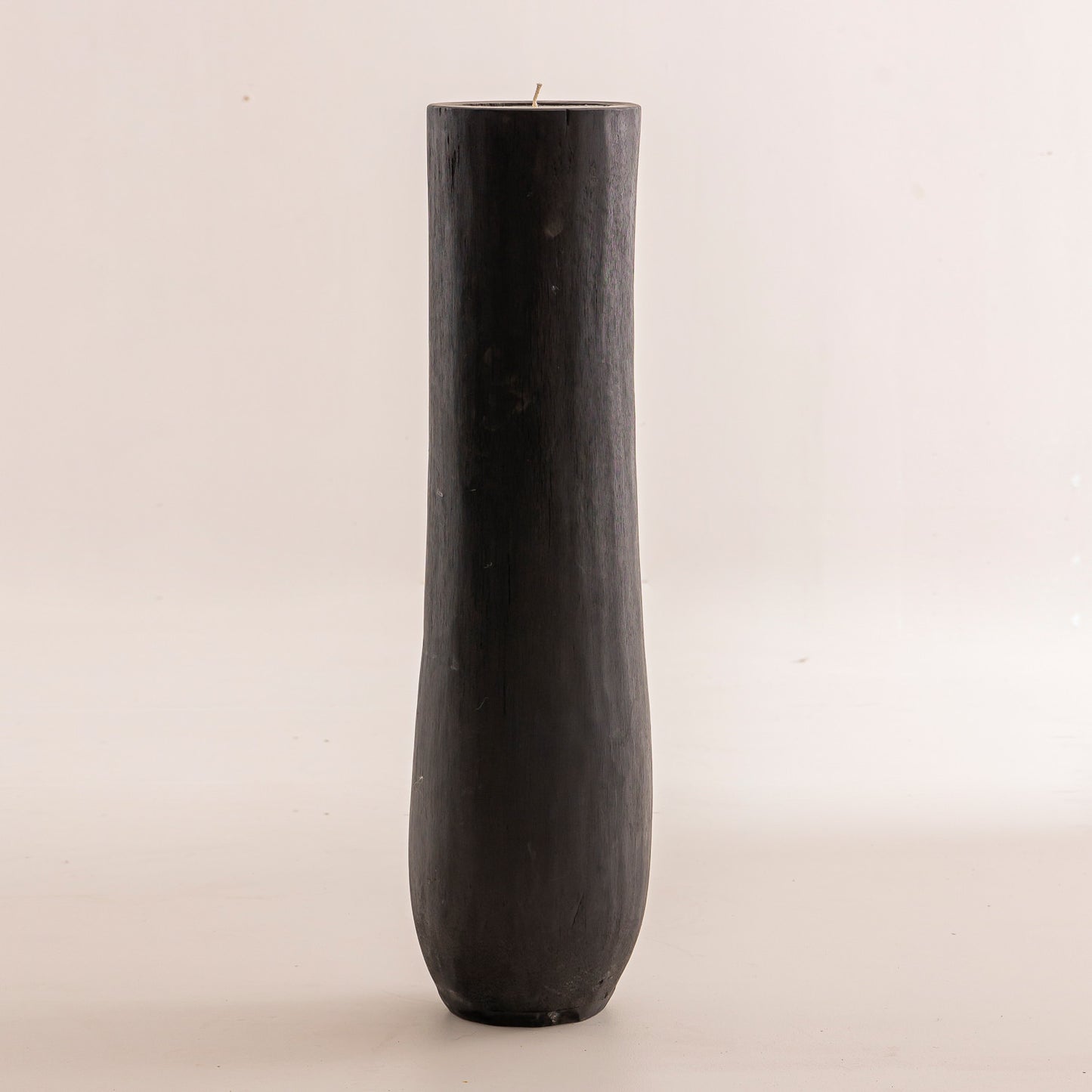 Bougie en bois de cocotier finition noire brûlée - 100 cm