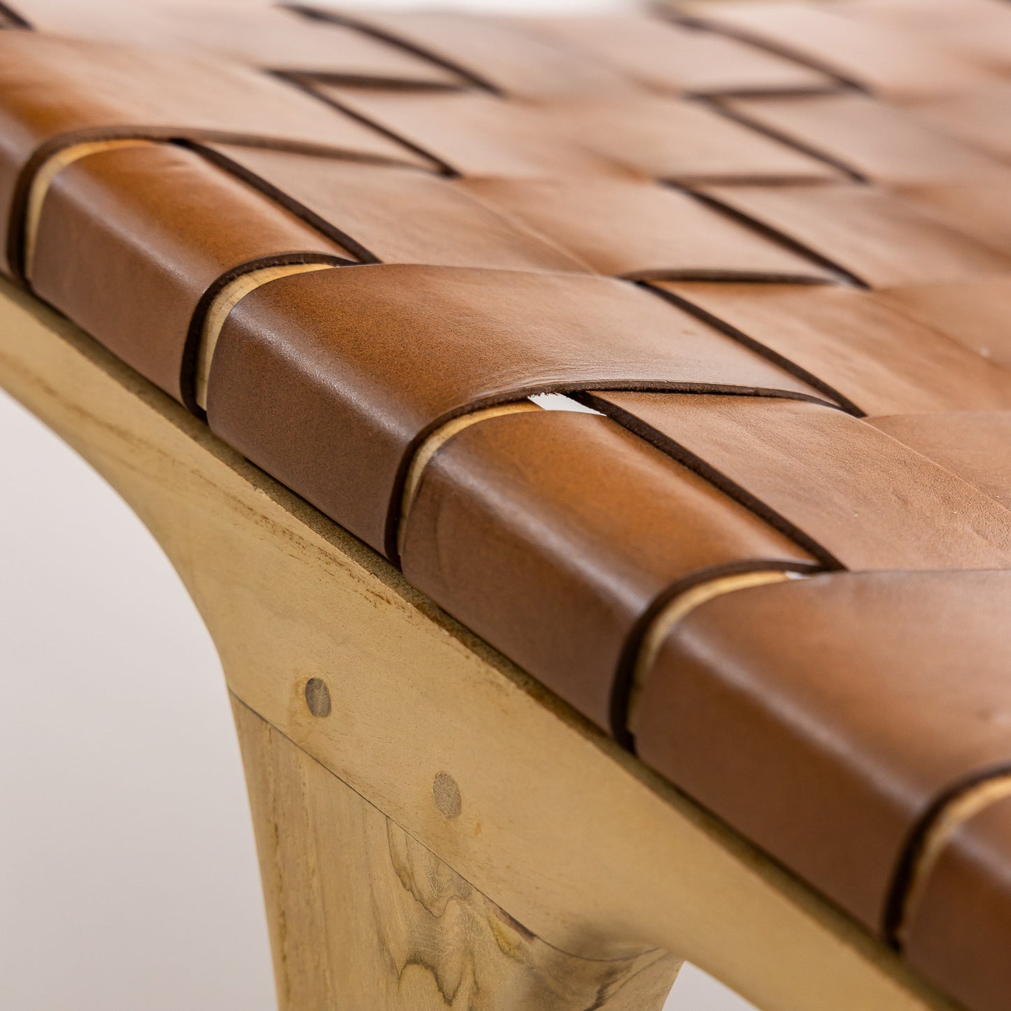 Fauteuil Relax en teck et cuir marron