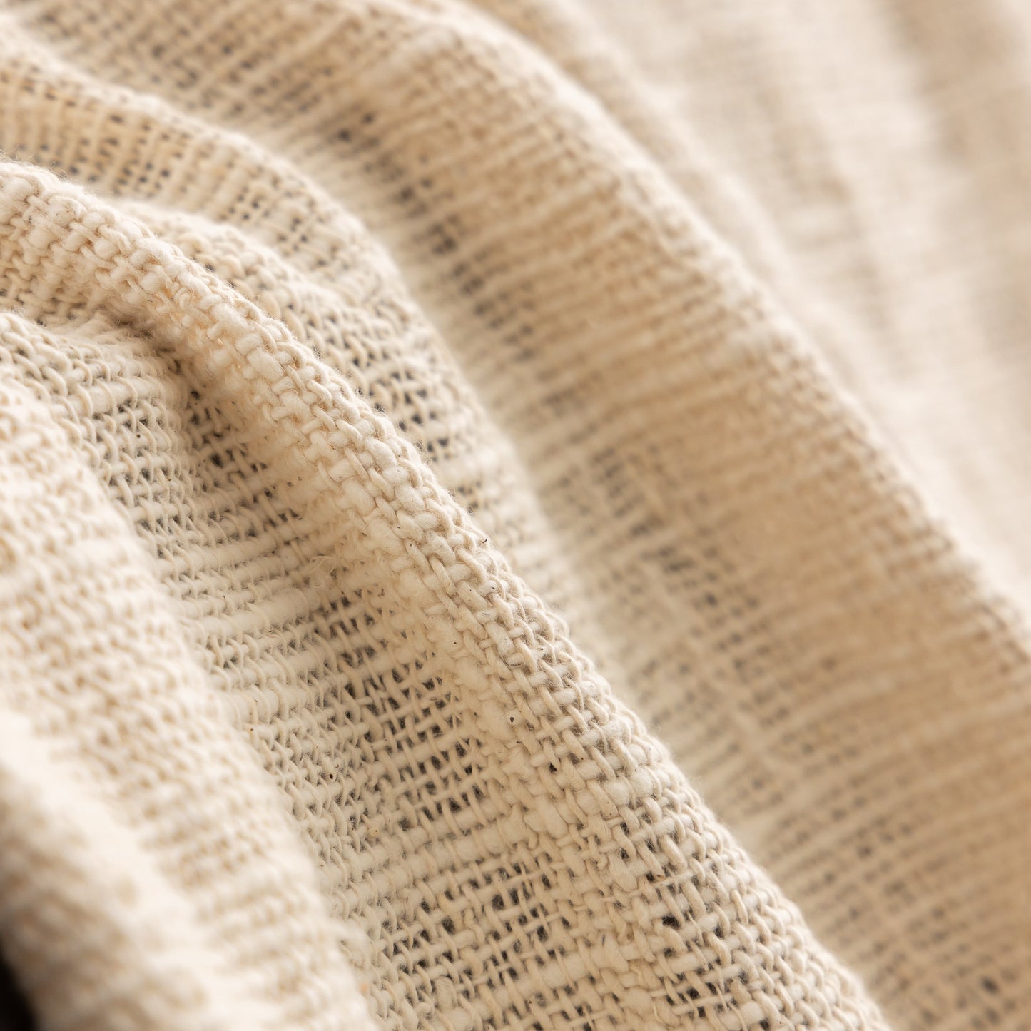 Plaid artisanal écru / beige 210*130 cm