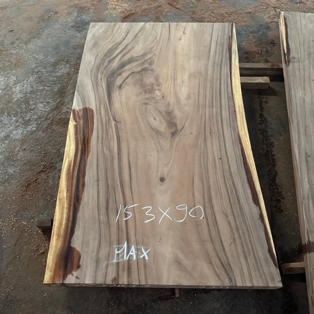 Table à manger en bois massif 153 x 90 cm - Bois de Suar