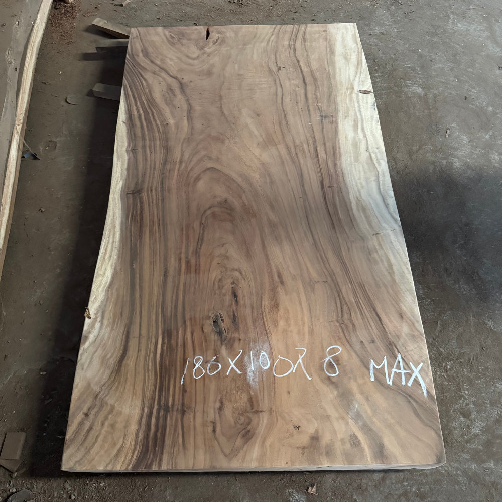 Table à manger en bois massif 186 x 100 cm - Bois de Suar