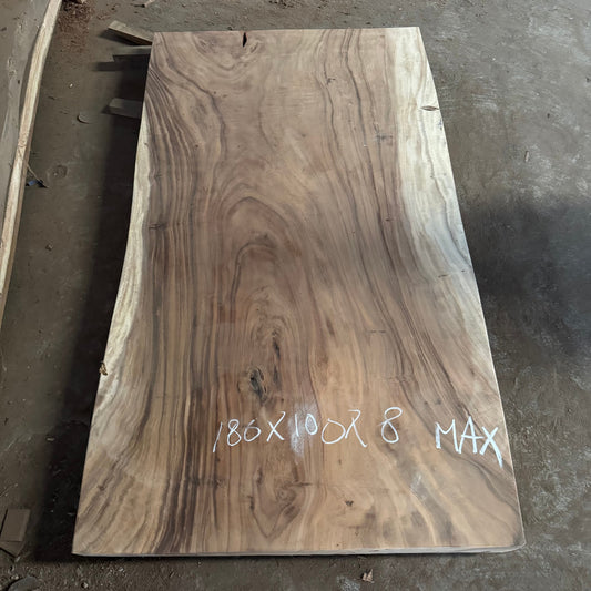 Table à manger en bois massif 186 x 100 cm - Bois de Suar