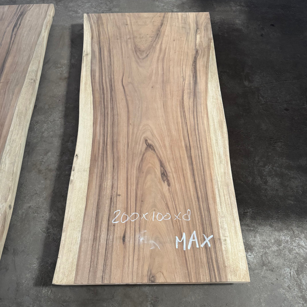 Table à manger en bois massif 200 x 100 cm - Bois de Suar