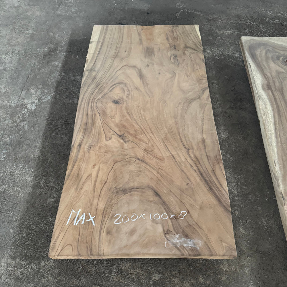 Table à manger en bois massif 200 x 100 cm - Bois de Suar
