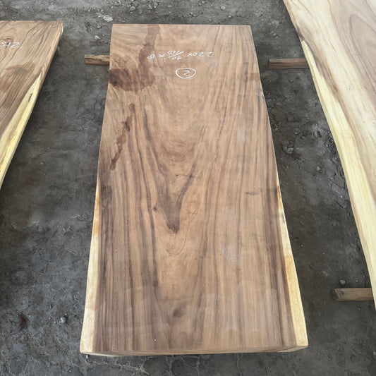 Table à manger en bois massif 220 x 90-100 cm - Bois de Suar