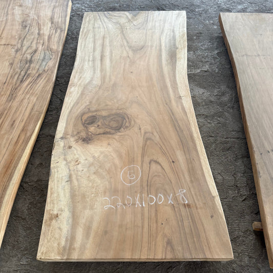 Table à manger en bois massif 220 x 100 cm - Bois de Suar