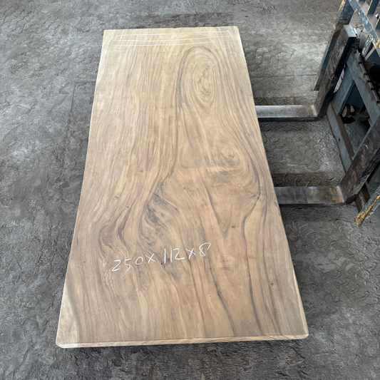 Table à manger en bois massif 250 x 112 cm - Bois de Suar