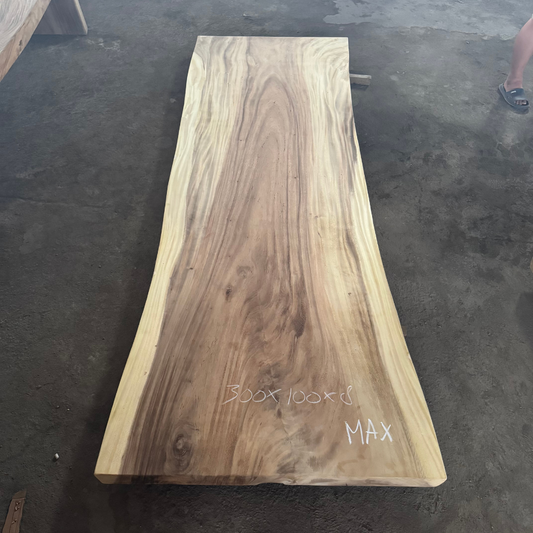 Table à manger en bois massif 300 x 100cm - Bois de Suar