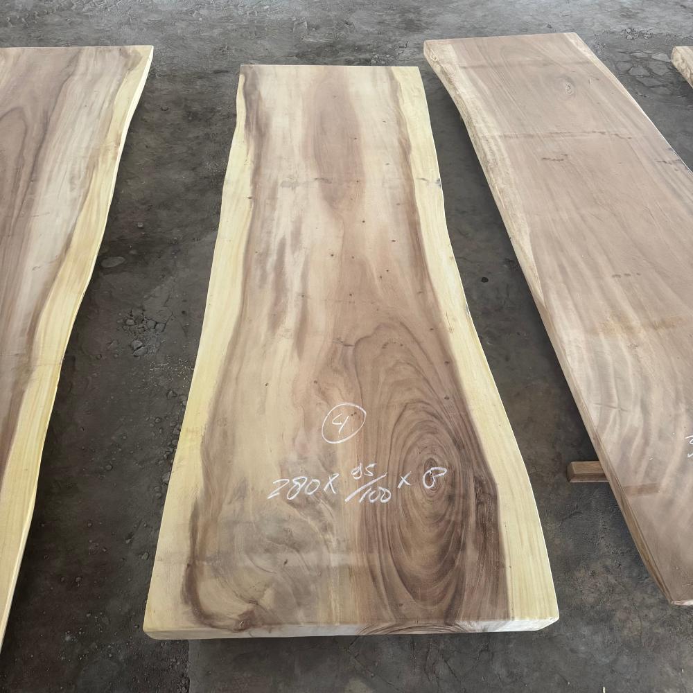 Table à manger en bois massif 280 x 90-100 cm - Bois de Suar