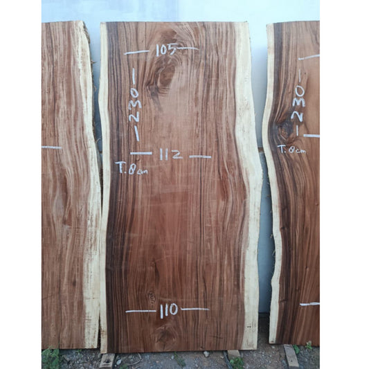 Table à manger en bois massif 230 x 105-110 cm - Bois de Suar