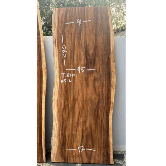 Table à manger en bois massif 230 x 91-97 cm - Bois de Suar