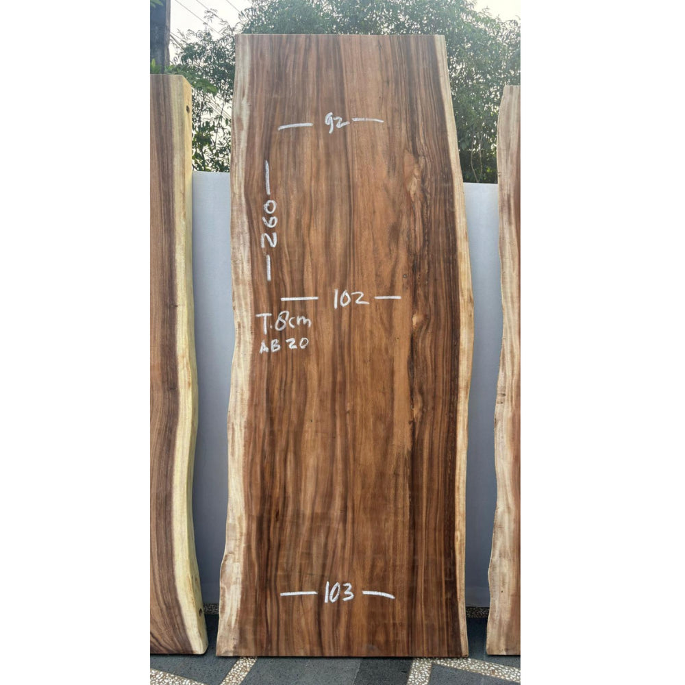 Table à manger en bois massif 260 x 92-103 cm - Bois de Suar