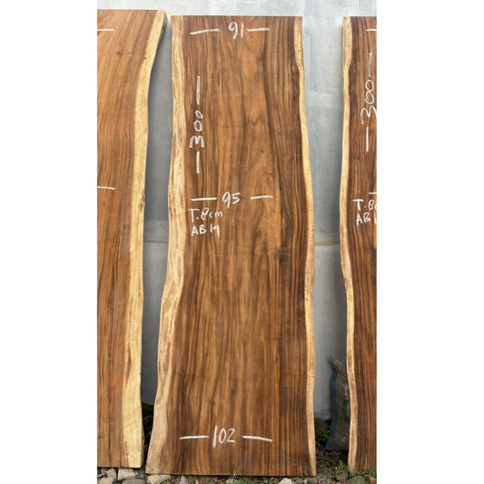 Table à manger en bois massif 300 x 91-102 cm - Bois de Suar