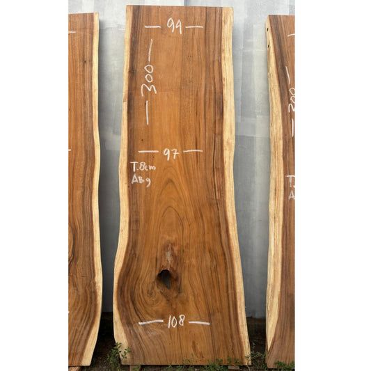 Table à manger en bois massif 300 x 94 -108 cm - Bois de Suar