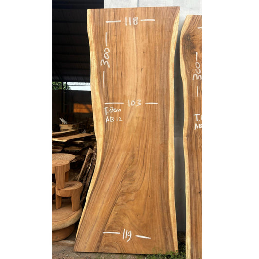 Table à manger en bois massif 300 x 103 -119 cm - Bois de Suar