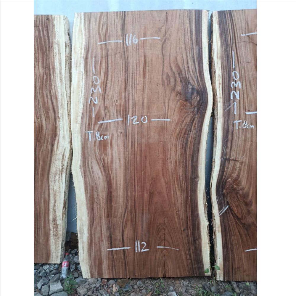 Table à manger en bois massif 230 x 112-120 cm - Bois de Suar